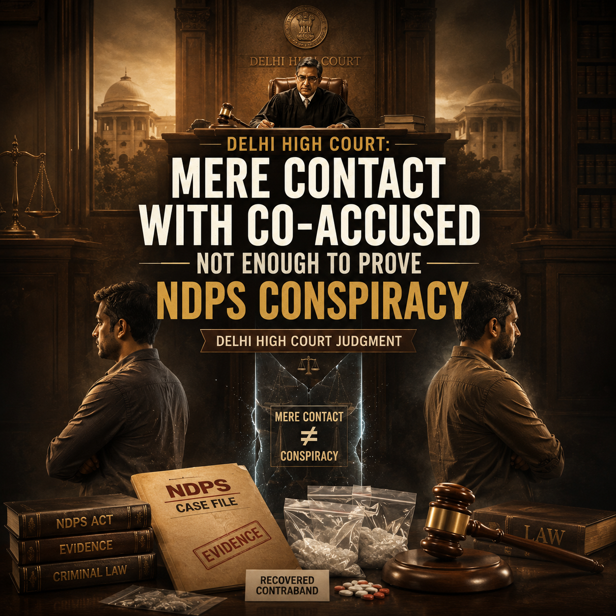 Delhi High Court: Mere Contact With Co-Accused Not Enough to Prove NDPS Conspiracy